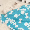 thumbnail image 4 of Pet Sleep Mat Pad Bed Cover Puppy Blanket Cushion Dog Cat Fleece Blankets With Leopard Print And Bone Paw Print Kitten Soft Warm Blanket For Animals, 4 of 6