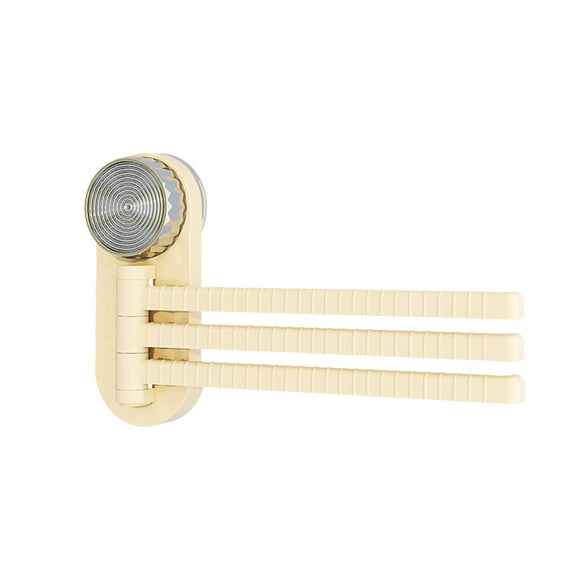 Rotating Towel Rack Swivel Holder with Suction Cup 3 Rods Portable Organizer No Drill Drying Rack Ideal for Bathroom Hallway Living Room# end start# s#Designed for versatile use in bathroom living