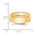 thumbnail image 2 of 14k Yellow Gold Solid Polished Lightweight 6mm Ltw Milgrain Half Round Band Size 13 Ring Ring for Women and Men, 2 of 2