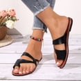 thumbnail image 4 of Ketyyh-chn99 Dressy Sandals Women Shoes Ladies Slippers Women's Slip On Platform Sandals Comfortable Open Toe Flatform Sandals Black,6.5, 4 of 5