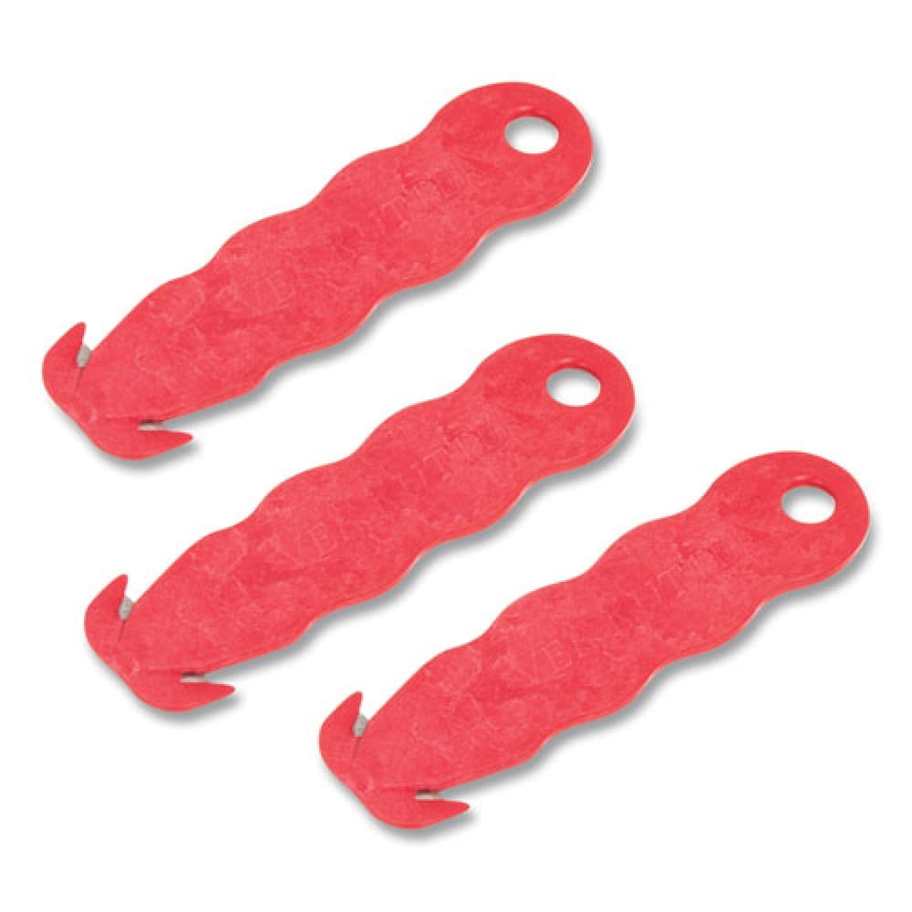 San Jamar, SJMKK403, Disposable Carton Opener, 3 / Pack, Red