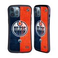 thumbnail image 1 of Head Case Designs Officially Licensed NHL Edmonton Oilers Half Distressed Hybrid Case Compatible with Apple iPhone 13 Pro Max, 1 of 7
