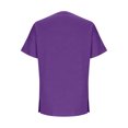 thumbnail image 4 of Lmnyox Plus Size Shirts for Women Loose Solid Color Short Sleeve V Neck T Shirt Casual Fashion Side Slit Pullover Tee, 4 of 6