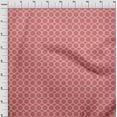 thumbnail image 4 of oneOone Tissu en Coton et Soie Rouge Motif Géométrique Tissu pour Robe Tissu Imprimé au Mètre 42 Pouces de Large, 4 of 4