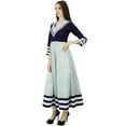 thumbnail image 1 of Phagun Quatrefoil Cotton Kurta Ethnic Designer Tunic Dress Anarkali Kurti, 1 of 5