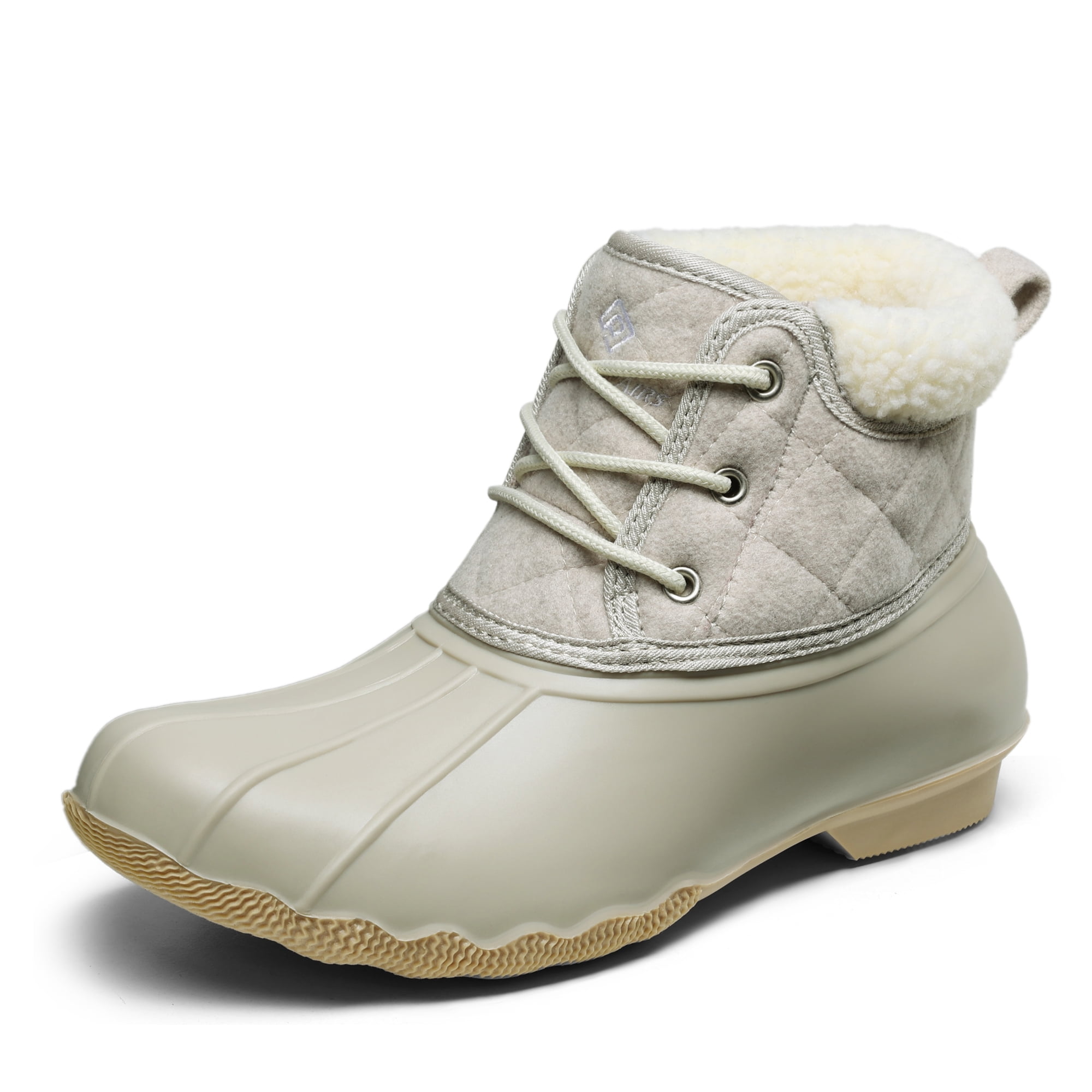 Dream Pairs Women's Duck Rain Boots Waterproof Snow Boots Lace up