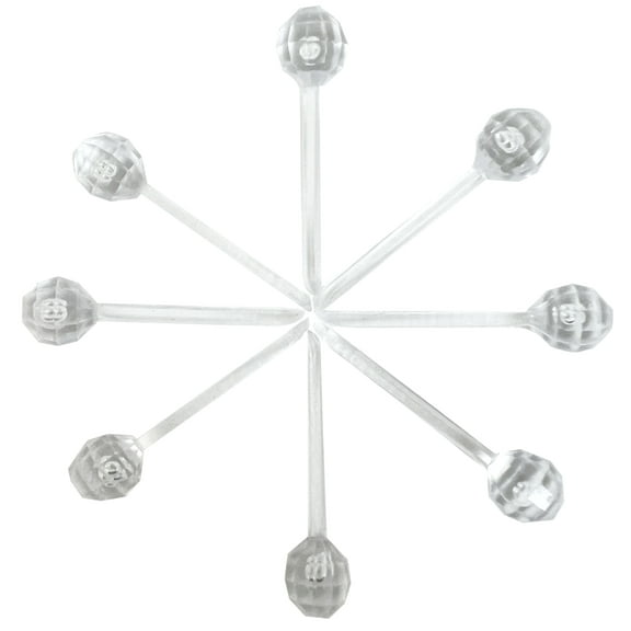 National Artcraft LARGE Globe Pinlites with 1" Tall x 1/4" Round Faceted Head for Ceramic Christmas Trees - (200/pack)