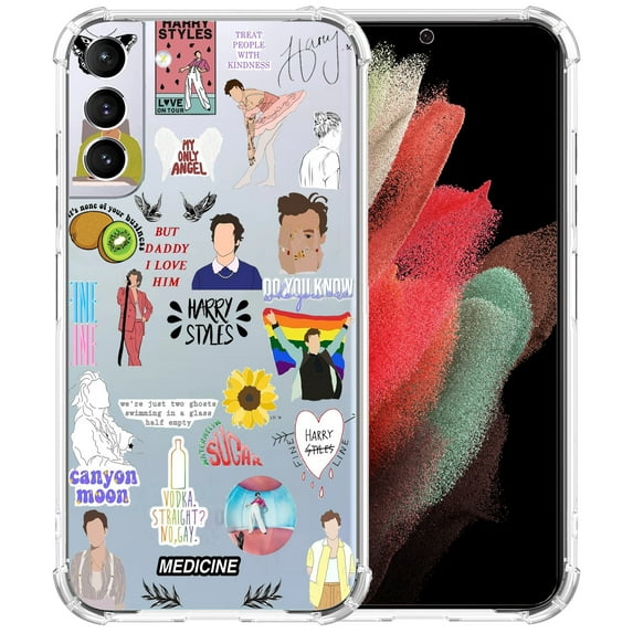 Vintage Singer Clear Case for Samsung Galaxy S23,Aesthetic Art Design Case for Men Women,Unique Trendy Transparent TPU Bumper Case Cover