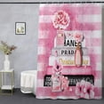 thumbnail image 5 of High Fashion Shower Curtain, Pink & Black Luxury Shower Curtain, Waterproof Polyester Fabric Shower Curtains Bathroom Decor with 12 Hooks 72 x 72 Inches, 5 of 5