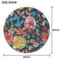 thumbnail image 6 of Pioneer Flower Floral Print Pattern Round Tablecloth 60"x60",Wrinkle Wipeable Table Cloth for Kitchen Dining Room Picnic Patio Party, 6 of 6