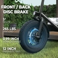 thumbnail image 4 of Phantomgogo Commuter R1 - Electric Scooter for Adults - Foldable Scooter with Seat & Carry Basket - 450W Brushless Motor 36V - 15MPH 265lbs Max Load E Mopeds for Adults (Black), 4 of 6