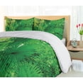 thumbnail image 5 of Ambesonne Tropical Duvet Cover Set, Exotic Jungle Plants, 2-Calking, Green, 5 of 7