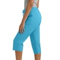 thumbnail image 5 of Women's Stretchy Yoga Leggings Summer Knee Length with Pockets Comfy, 5 of 7