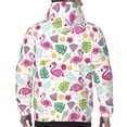 thumbnail image 7 of Sikiie Cute Flamingo Men's Hoodie, Essentials Hoodie, Sweatshirt, Pullover Hooded Sweatshirt for Men-Medium, 7 of 7