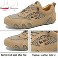 thumbnail image 3 of Men's Casual Outdoor Sneakers Breathable Comfort Waterproof for Hiking Mesh Non-Slip Summer Lightweight Classic Shoes Brown 5 US, 3 of 7