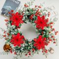 thumbnail image 4 of 15 piezas de flores artificiales de Pascua rojas con purpurina, flores artificiales de Navidad, decoraciones con clips para adornos de árbol de Navidad, guirnaldas para fiestas de bodas, 4 of 5