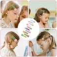 thumbnail image 2 of SHOWERORO 10Pcs Metal Snap Hair Barrettes for Children Assorted Colors Small Clip Giving, 2 of 6