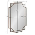 thumbnail image 5 of Kate and Laurel Minuette Traditional Wall Mirror, 24 x 36, Bronze, Decorative Farmhouse Mirror with Elegant Scalloped Interlocking Geometry With Slim Profile, 5 of 8