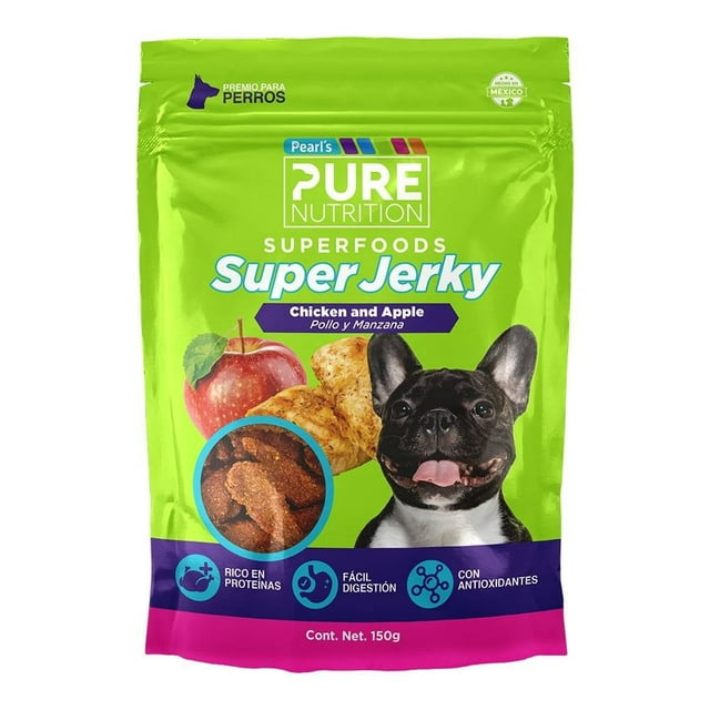 Premios para Perro Pearl's Pure Nutrition Super Jerky Pollo y Manzana 150 g