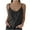 Black, variant on AherBiu Summer Tops for Women Cotton Linen Tank Top Sleeveless Button down Shirt Spaghetti Strap Lightweight Blouse