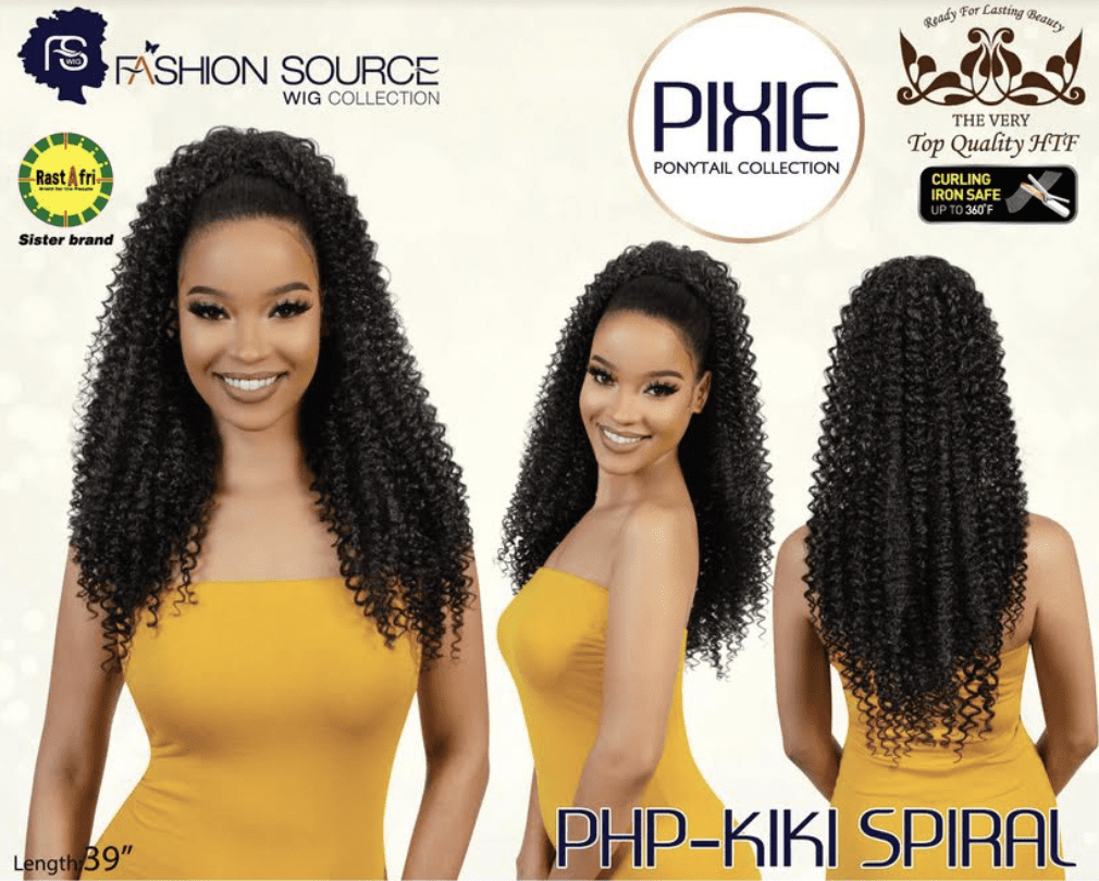 Fashion Source Drawstring Ponytail Collection PHP-KIKI SPIRAL ROD XXL 39", Color T8/613