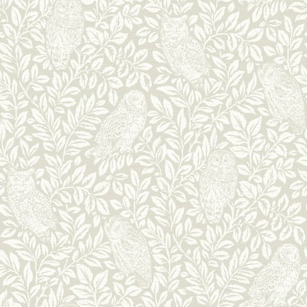 Chesapeake by Brewster 3115-12413 Parliament Cream Owl Wallpaper