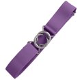 thumbnail image 7 of Falari Womens Stretch Belt Adjustable Web Belt Metal Buckle All Occasion Dress Belt - Plum, 7 of 7