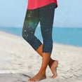 thumbnail image 2 of DDAPJ pyju Women's Capri Leggings 2025 Fashion 3D Graphic Print Yoga Running Pants Buttery Soft Stretch Casual Summer Capris Clearance Sale Multicolor XL, 2 of 6