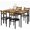 Rustic Brown, variant on Recaceik Dining Table Set for 4, Wood Kitchen Table with Metal Frame & MDF Board, 5-Piece Kitchen Table Set for Small Space, Dinette and Apartment, Rustic Brown