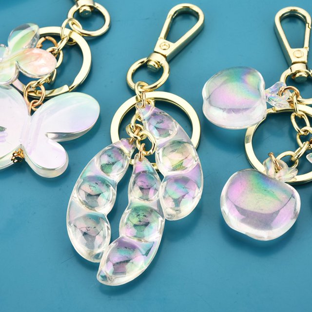 Keychain Pendant Acrylic Bag Handbag Pendant Bag Hanging Decor Backpack Hanging Keyring Decoration Fashion Stylish Key Chain Craft Girl Decorative Fruit