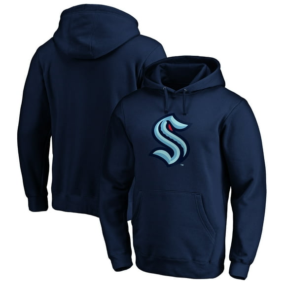 Men's Deep Sea Blue Seattle Kraken Primary Logo Pullover Hoodie
