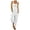 White, variant on Conairie Womens Overalls Flower Print Stretchy Beach Vacation Trendy Jumpsuits Straight Leg Pants With Pockets Army Green L