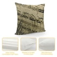 thumbnail image 4 of WERPE  Classical Music Note Piano Throw Pillow Covers Retro Cushion Soft Square Case Home Decorative for Couch Sofa Bed (No Insert), 4 of 5
