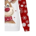 thumbnail image 2 of Seyurigaoka Women Ugly Christmas Pullover Tops Long Sleeve Crew Neck Santa Claus/Elk Print Sweatshirt for Casual Daily, 2 of 3