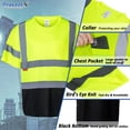 thumbnail image 5 of ProtectX 3-Pack High Visibility Lime Green Heavy-Duty Short Sleeve Reflective Safety T-Shirt, US Size 4XL, 5 of 9