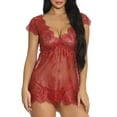 thumbnail image 2 of uublik Valentines Lingerie Set for Women Sexy Naughty Plus Size Babydoll Bodysuit Lace, 2 of 5