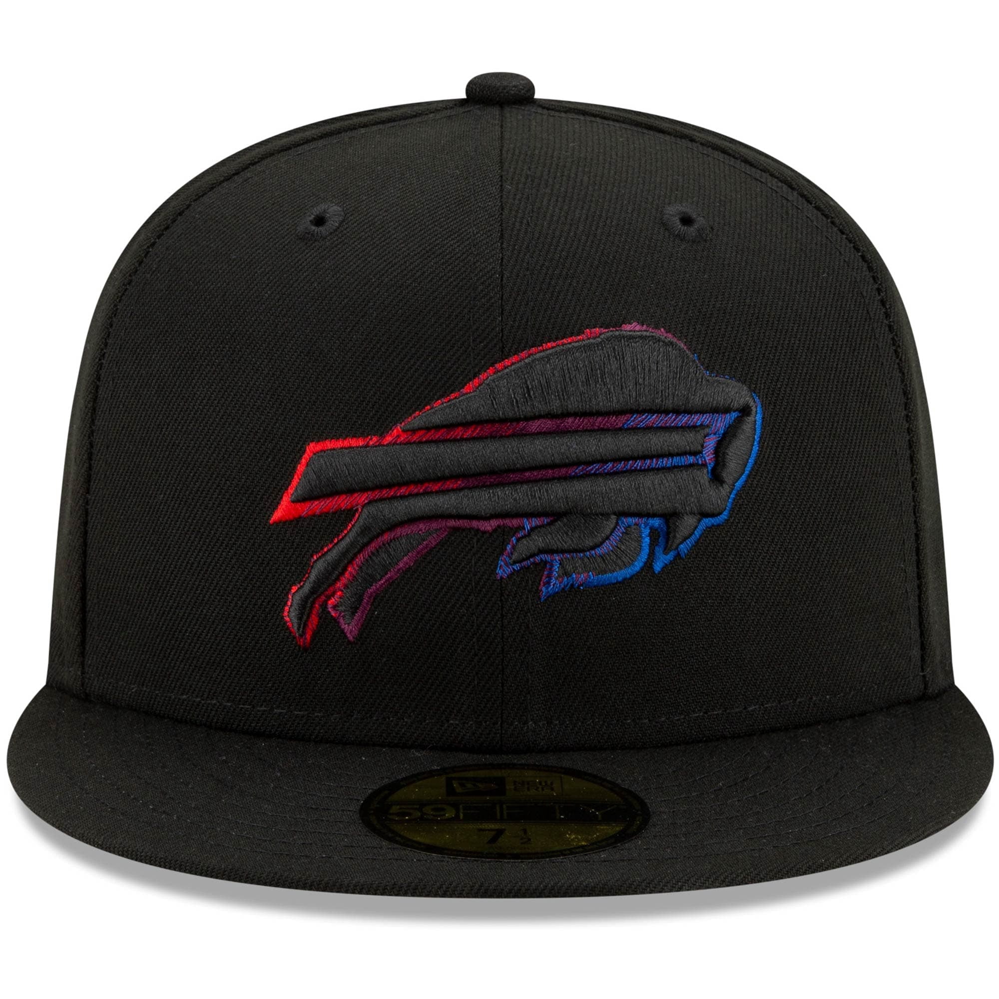 Men's New Era Black Buffalo Bills Logo Color Dim 59FIFTY Fitted