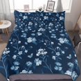 thumbnail image 1 of HAHDAXIA Flower Butterfly Pattern Bedding Solid Comforter Set for All Seasons,3 Pieces(1 Comforter+2 Pillowcases),Soft Microfiber Bedding Set Queen(90"x90"), 1 of 7