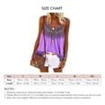 thumbnail image 5 of Camiseta sin mangas con cuello redondo y tirantes finos para mujer, camiseta sin mangas con estampado informal holgada de verano para trabajo de oficina, color morado XL, 5 of 5