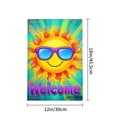 thumbnail image 4 of Amhnf Welcome Sun With Sunglasses Garden Flag For Home Outdoor Garden Yard Decor 12x18 inch, 4 of 5