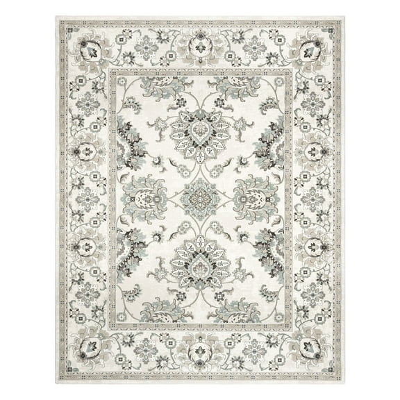 Gertmenian Majestic Moena Traditional Oriental Ivory Indoor Area Rug, 6x9