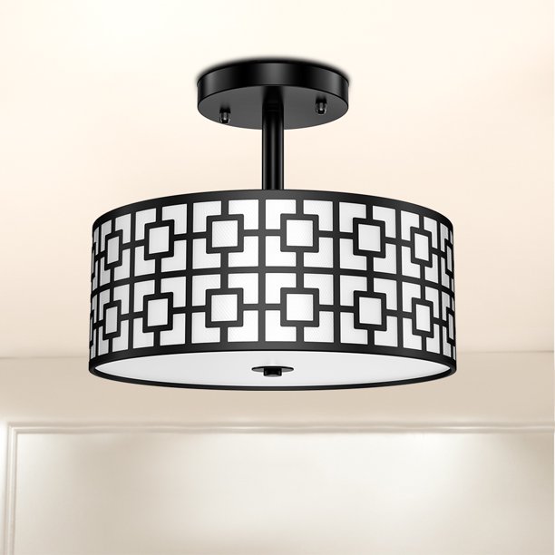 DingLiLighting Semi Flush Mount Ceiling Light Mid Century Modern Light