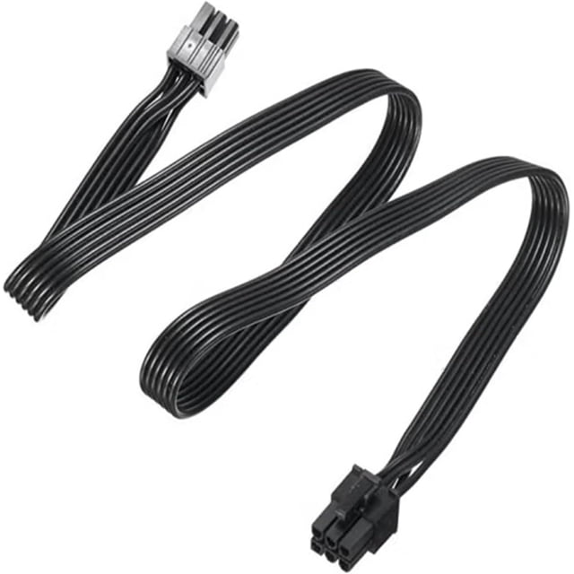 PCIe 6Pin to 6Pin Power Supply Cable GPU 6Pin to 6pin PSUs Modular Cable 30/50/70CM Gaming Power Supply Cable Universal Male to Male Cable Flat Power Cord