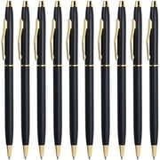 Black Pens, Cambond Ballpoint Pen Bulk Black Ink 1.0 mm Medium Point Smooth Writing for Men Women Police Uniform Office