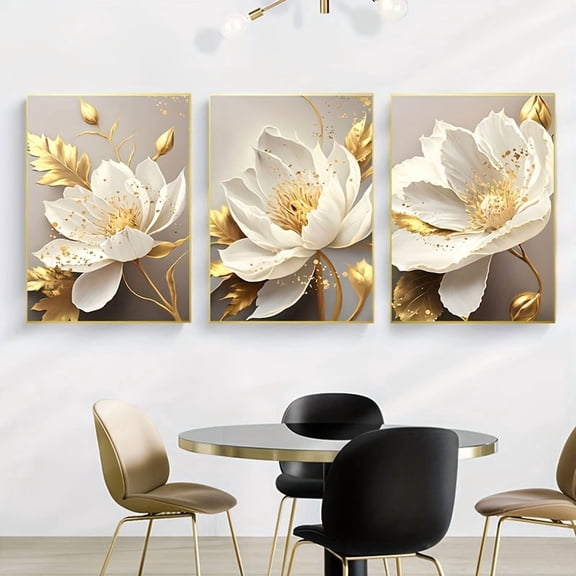 Golden Plant Flower Decorative Painting