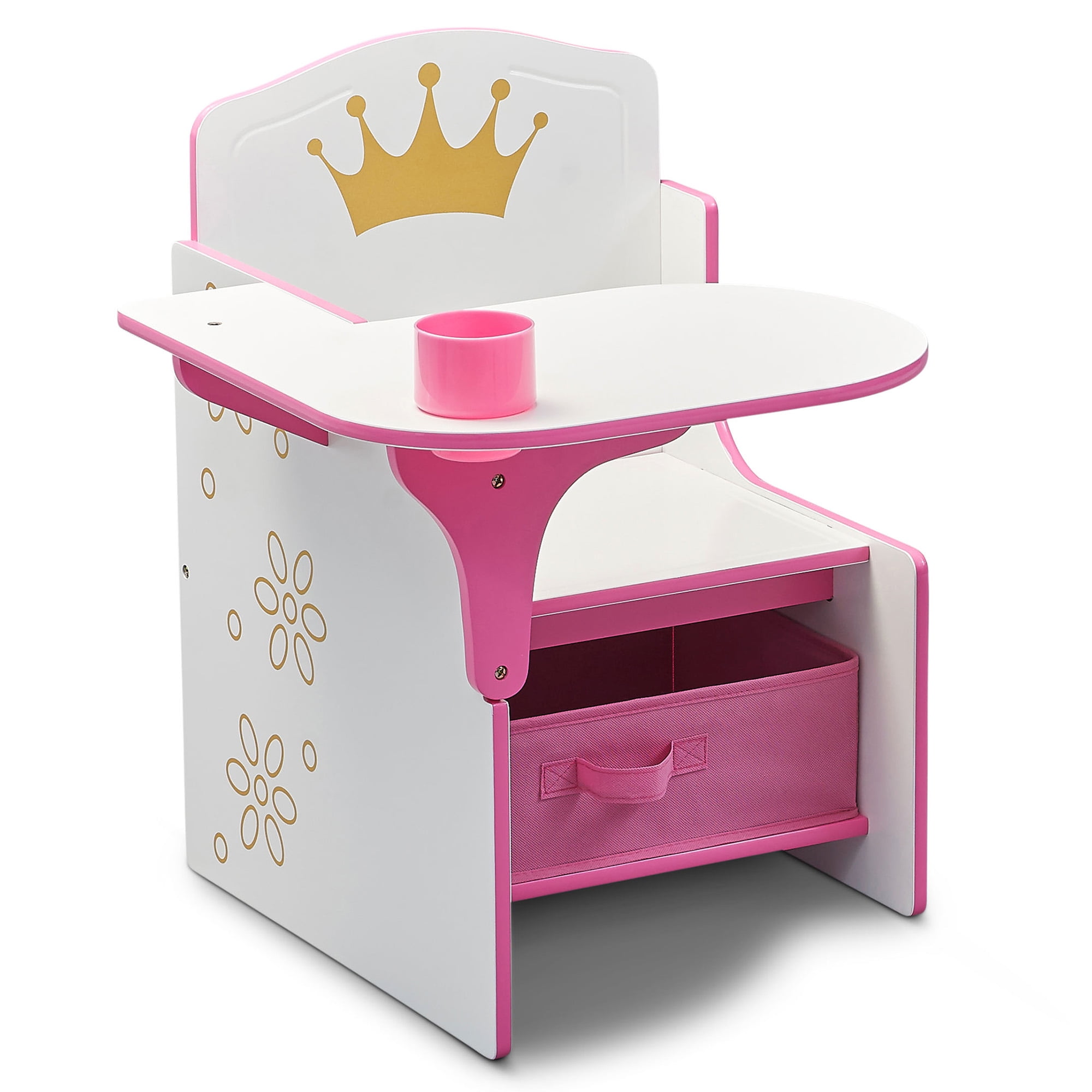 Delta Children Princess Crown Chair Desk with Storage Bin, Greenguard Gold Certified - 3