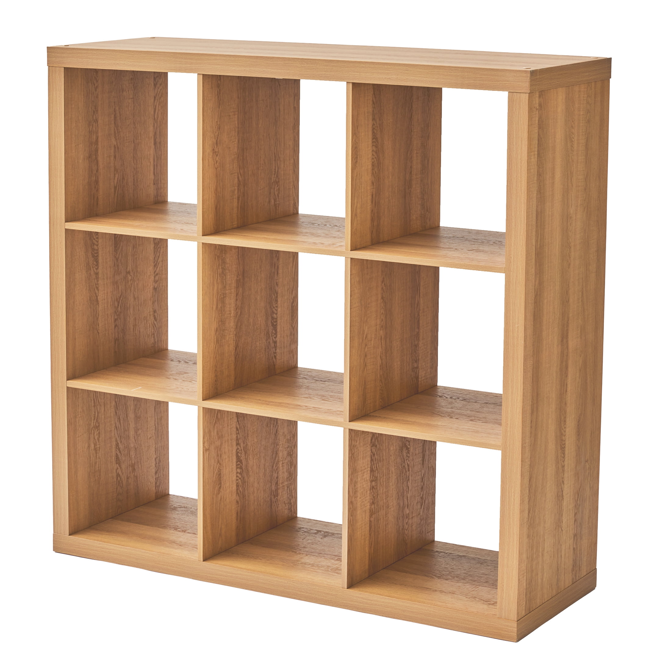 Better Homes & Gardens 9 Cube Storage Organizer, Light Honey