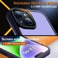 thumbnail image 5 of for iPhone 14 Phone Case, Shockproof iPhone 13 Case,  Grade Drop Protection, Protective Hard Back Slim Translucent Case for iPhone 13/14 6.1'', Purple, 5 of 12
