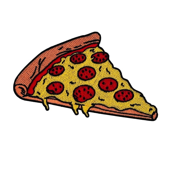 Pepperoni Pizza Slice Embroidered Iron-on Patch | Clayton Jewelry Labs