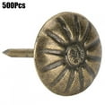 thumbnail image 1 of Bubble Nail Chrysanthemum Bubble Nail Bronze Nail Sofa Decoration Accessories 500Pcs 11 X 16mm Bubble Nail Chrysanthemum Pattern Retro Bronze Iron Sofa Fixed Decoration, 1 of 8